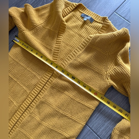 Marled|Golden mustard tone open knit cardigan in size medium•••Boho fall vibes - Picture 9 of 11